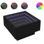 LED center table made of black engineered wood, 50x50x30 cm. by , Coffee table - Ref: Foro24-847505, Price: 104,21 €, Discoun...