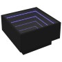 Mesa de centro con LED madera de ingeniería negro 50x50x30 cm de , Mesas de centro - Ref: Foro24-847505, Precio: 105,91 €, De...