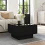 Mesa de centro con LED madera de ingeniería negro 50x50x30 cm de , Mesas de centro - Ref: Foro24-847505, Precio: 104,21 €, De...