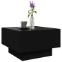 LED center table made of black engineered wood, 50x50x30 cm. by , Coffee table - Ref: Foro24-847505, Price: 104,21 €, Discoun...