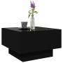 Mesa de centro con LED madera de ingeniería negro 50x50x30 cm de , Mesas de centro - Ref: Foro24-847505, Precio: 105,91 €, De...