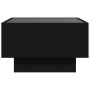 Mesa de centro con LED madera de ingeniería negro 50x50x30 cm de , Mesas de centro - Ref: Foro24-847505, Precio: 105,91 €, De...