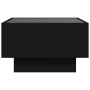 Mesa de centro con LED madera de ingeniería negro 50x50x30 cm de , Mesas de centro - Ref: Foro24-847505, Precio: 105,91 €, De...