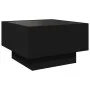 LED center table made of black engineered wood, 50x50x30 cm. by , Coffee table - Ref: Foro24-847505, Price: 104,21 €, Discoun...