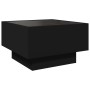 Mesa de centro con LED madera de ingeniería negro 50x50x30 cm de , Mesas de centro - Ref: Foro24-847505, Precio: 105,91 €, De...