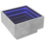 Center table and LED engineered wood in gray concrete 50x50x30cm by , Coffee table - Ref: Foro24-847507, Price: 100,64 €, Dis...