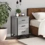 Bedside table made of gray Sonoma engineered wood, measuring 40x41x60 cm. by , Nightstands - Ref: Foro24-848527, Price: 73,35...