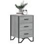 Bedside table made of gray Sonoma engineered wood, measuring 40x41x60 cm. by , Nightstands - Ref: Foro24-848527, Price: 73,35...