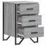 Bedside table made of gray Sonoma engineered wood, measuring 40x41x60 cm. by , Nightstands - Ref: Foro24-848527, Price: 73,35...