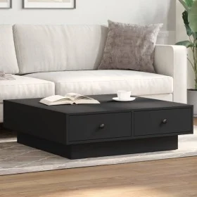 Schwarzer Sperrholz-Couchtisch 90x90x28 cm von , Couchtisch - Ref: Foro24-848088, Preis: 128,77 €, Rabatt: %