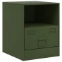 Mesita de noche acero verde oliva 34,5x39x44 cm de , Mesitas de noche - Ref: Foro24-841759, Precio: 48,50 €, Descuento: %