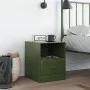 Bedside table in olive green steel, 34.5x39x44 cm by , Nightstands - Ref: Foro24-841759, Price: 48,48 €, Discount: %