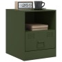 Nachttisch aus olivgrünem Stahl, 34,5x39x44 cm. von , Nachttische - Ref: Foro24-841759, Preis: 49,76 €, Rabatt: %