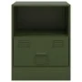 Mesita de noche acero verde oliva 34,5x39x44 cm de , Mesitas de noche - Ref: Foro24-841759, Precio: 48,50 €, Descuento: %