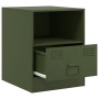 Nachttisch aus olivgrünem Stahl, 34,5x39x44 cm. von , Nachttische - Ref: Foro24-841759, Preis: 49,76 €, Rabatt: %