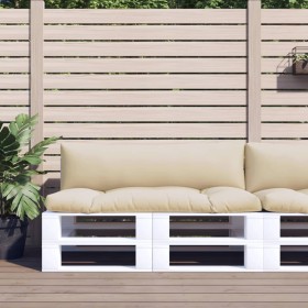 Cojines para palets 2 unidades tela beige de , Cojines para sillas y sofás - Ref: Foro24-360925, Precio: 92,21 €, Descuento: %