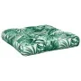 Cushion for pallets, leaf print fabric, 58x58x10 cm by , Cushions for chairs and sofas - Ref: Foro24-360912, Price: 27,59 €, ...
