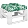 Cushion for pallets, leaf print fabric, 58x58x10 cm by , Cushions for chairs and sofas - Ref: Foro24-360912, Price: 27,59 €, ...