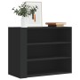 Engineered wood black wall cabinet 75x35x60 cm by , Shelves and shelves - Ref: Foro24-848417, Price: 54,47 €, Discount: %
