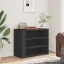 Engineered wood black wall cabinet 75x35x60 cm by , Shelves and shelves - Ref: Foro24-848417, Price: 54,47 €, Discount: %