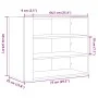 Wandschrank aus schwarzem Ingenieurholz 75x35x60 cm von , Regale und Regale - Ref: Foro24-848417, Preis: 53,74 €, Rabatt: %