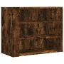 Engineered wood smoked oak wall cabinet 75x35x60 cm by , Shelves and shelves - Ref: Foro24-848420, Price: 52,14 €, Discount: %