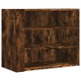 Wandschrank aus geräucherter Eichen-Ingenieurholz 75x35x60 cm von , Regale und Regale - Ref: Foro24-848420, Preis: 52,80 €, R...