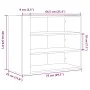Engineered wood smoked oak wall cabinet 75x35x60 cm by , Shelves and shelves - Ref: Foro24-848420, Price: 52,14 €, Discount: %