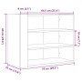 Wandschrank aus geräucherter Eichen-Ingenieurholz 75x35x60 cm von , Regale und Regale - Ref: Foro24-848420, Preis: 52,80 €, R...