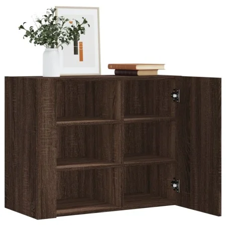 Armario de pared madera de ingeniería marrón roble 75x35x60 cm de , Estantes y estanterías - Ref: Foro24-848429, Precio: 75,9...