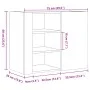 Armario de pared madera de ingeniería marrón roble 75x35x60 cm de , Estantes y estanterías - Ref: Foro24-848429, Precio: 75,9...