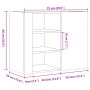 Wandschrank aus braunem Eichenfurnierholz 75x35x60 cm von , Regale und Regale - Ref: Foro24-848429, Preis: 77,11 €, Rabatt: %