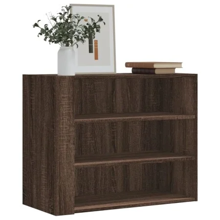 Engineered wood brown oak wall cabinet 75x35x60 cm by , Shelves and shelves - Ref: Foro24-848422, Price: 61,94 €, Discount: %