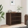 Engineered wood brown oak wall cabinet 75x35x60 cm by , Shelves and shelves - Ref: Foro24-848422, Price: 61,94 €, Discount: %