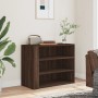 Wandschrank aus braunem Eichenfurnierholz 75x35x60 cm von , Regale und Regale - Ref: Foro24-848422, Preis: 62,93 €, Rabatt: %