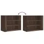 Engineered wood brown oak wall cabinet 75x35x60 cm by , Shelves and shelves - Ref: Foro24-848422, Price: 61,94 €, Discount: %