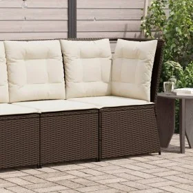 Garten-Ecksofa mit braunen Kissen aus synthetischem Rattan von , Outdoor-Sofas - Ref: Foro24-368983, Preis: 119,26 €, Rabatt: %