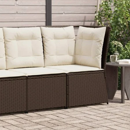 Corner garden sofa with brown synthetic rattan cushions by , Outdoor sofas - Ref: Foro24-368983, Price: 119,26 €, Discount: %