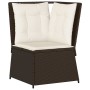 Corner garden sofa with brown synthetic rattan cushions by , Outdoor sofas - Ref: Foro24-368983, Price: 98,86 €, Discount: %