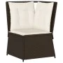 Corner garden sofa with brown synthetic rattan cushions by , Outdoor sofas - Ref: Foro24-368983, Price: 119,26 €, Discount: %