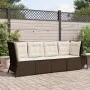 Corner garden sofa with brown synthetic rattan cushions by , Outdoor sofas - Ref: Foro24-368983, Price: 119,26 €, Discount: %