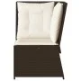 Corner garden sofa with brown synthetic rattan cushions by , Outdoor sofas - Ref: Foro24-368983, Price: 119,26 €, Discount: %