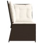 Corner garden sofa with brown synthetic rattan cushions by , Outdoor sofas - Ref: Foro24-368983, Price: 98,86 €, Discount: %