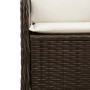 Corner garden sofa with brown synthetic rattan cushions by , Outdoor sofas - Ref: Foro24-368983, Price: 98,86 €, Discount: %