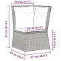 Corner garden sofa with brown synthetic rattan cushions by , Outdoor sofas - Ref: Foro24-368983, Price: 119,26 €, Discount: %
