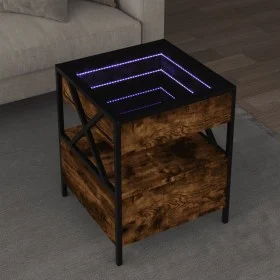 Mitteltisch mit Infinity LED in geräucherter Eiche 40x40x51 cm von , Couchtisch - Ref: Foro24-847719, Preis: 76,71 €, Rabatt: %