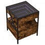 Coffee table with Infinity LED smoked oak 40x40x51 cm by , Coffee table - Ref: Foro24-847719, Price: 77,75 €, Discount: %