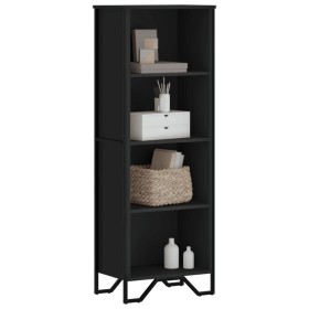 Estantería de madera de ingeniería negra 50x31x137,5 cm de , Librerías y estanterías - Ref: Foro24-848609, Precio: 62,24 €, D...