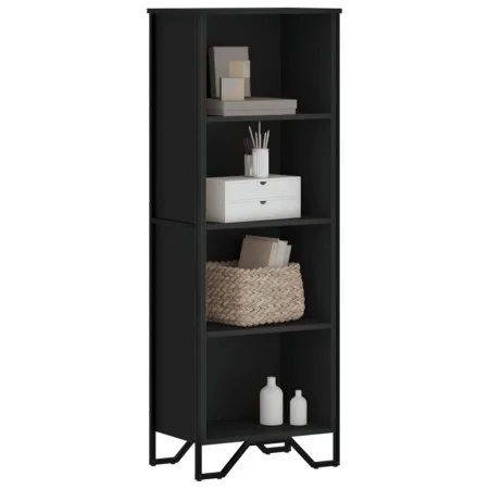 Engineered wood black shelf 50x31x137.5 cm by , Bookcases and shelves - Ref: Foro24-848609, Price: 61,47 €, Discount: %