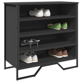 Schwarzer Schuhschrank aus Holzwerkstoff 80x38x78 cm von , Schuhregale und Schuhorganisatoren - Ref: Foro24-848649, Preis: 66...